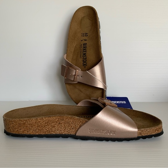 Birkenstock Madrid Buckle BS Copper Womens Slide Sandals 203377 EU 40 Size 9 US - Picture 3 of 14